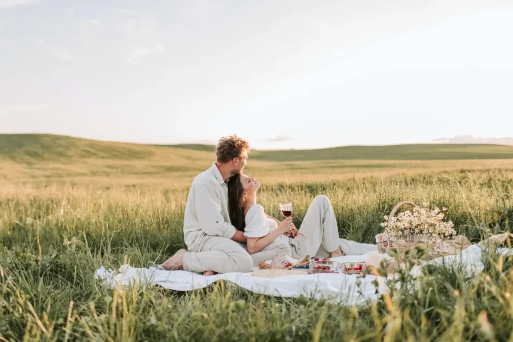 rustic picnic blanket